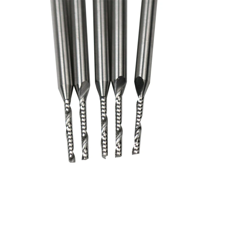 

5pcs 3.175*1.5*12mm One Flute Milling Cutter Soild Carbide One Spiral Flute Bits High Precision Grind!High Quality!