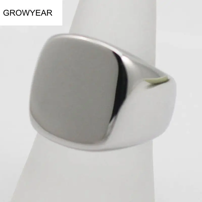 Кольцо GROWYEAR из нержавеющей стали квадратное унисекс