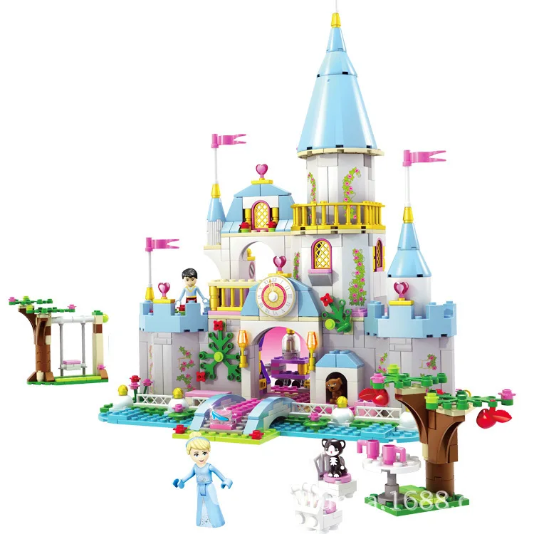 SY325 79279 подруг принцессы Building Block Золушка Романтический замок друзья блоки Кирпич