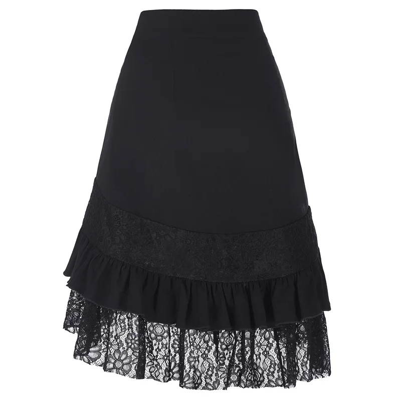 Винтаж Женщин Стимпанк Готический Одежда Цыганский Хиппи Faldas Высокой Эластичный