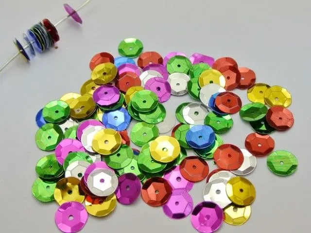 2000 смешанные цвета 10 мм чашки Круглые свободные блестки пайетки шитье Свадебное