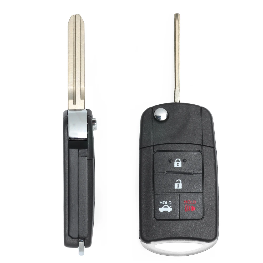 Новинка чехол-брелок KEYECU с 4 кнопками для Toyota Camry 2012 2013 + необработанное лезвие TOY43 |