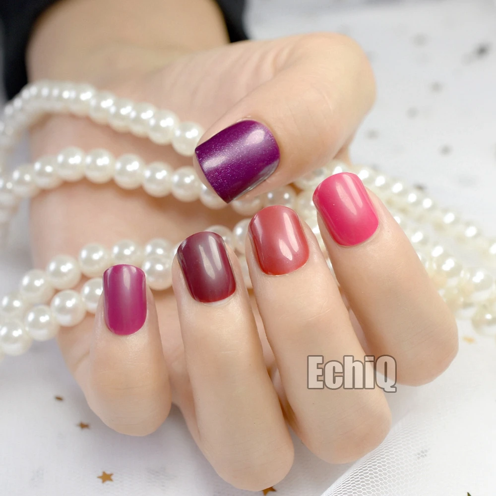 Типсы для маникюра 240 шт. короткие искусственные ногти с полным покрытием чистые