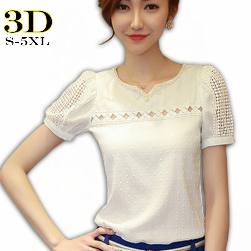 Рубашка женская с коротким рукавом 3D летняя в Корейском стиле 2018|blouse style|blouse shirt