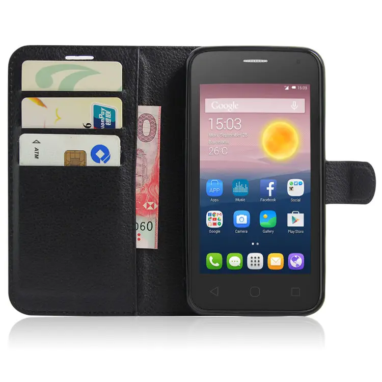 Флип кожаный чехол для Alcatel onetouch Pixi 4 5045X 5 0 дюйма полный защитный с отделением карт