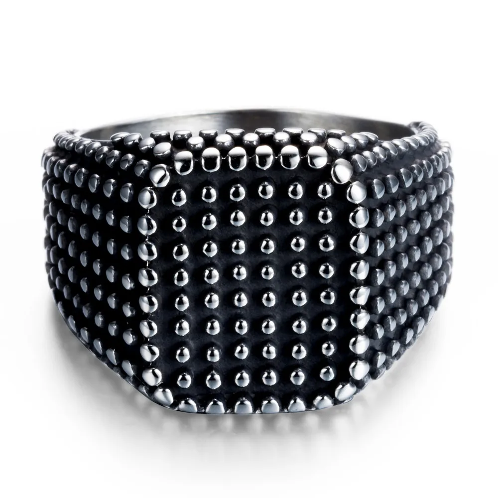 Hiphop Vintage Steampunk Gothic Black Gentleman Square Men Women Ring Punk Bike Rock Hip Hop Tibetan Jewelry Birthday Present | Украшения и