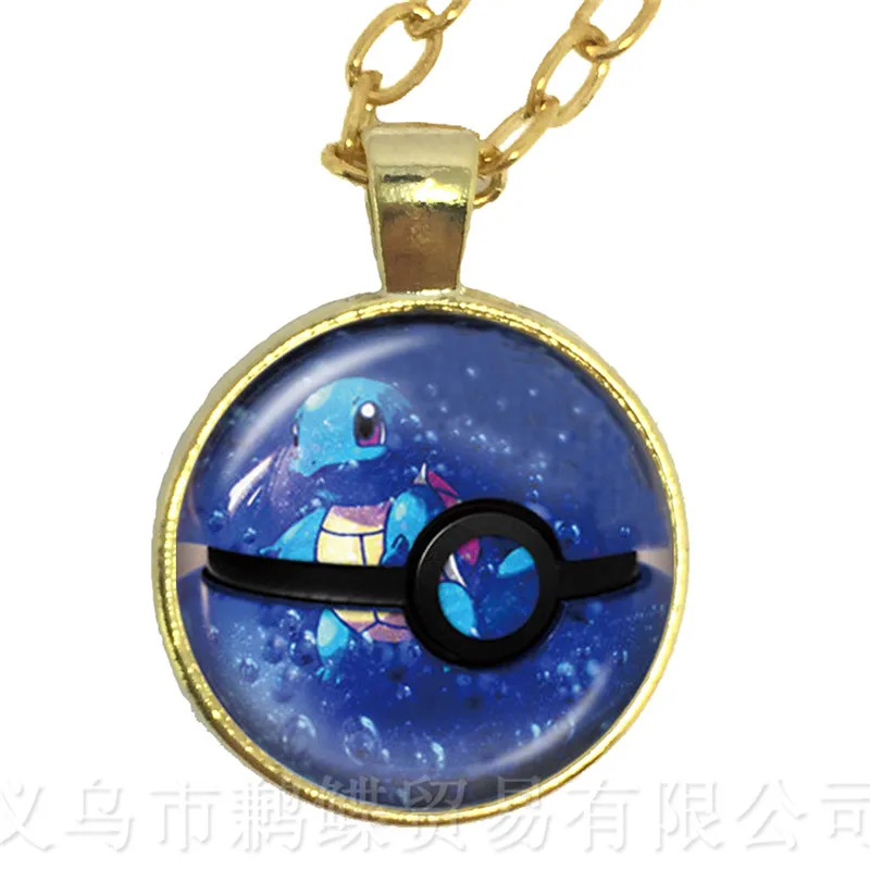 Модный Круглый Стеклянный кабошон Pokemon Go Pokeball ожерелье с подвеской для женщин и