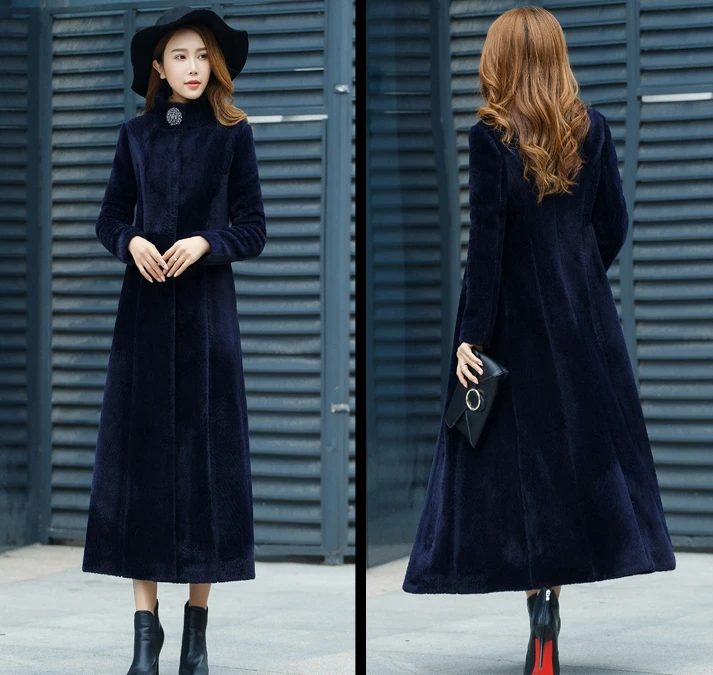 Зимний новый стиль Женское пальто с воротником-стойкой на пуговицах тонкое
