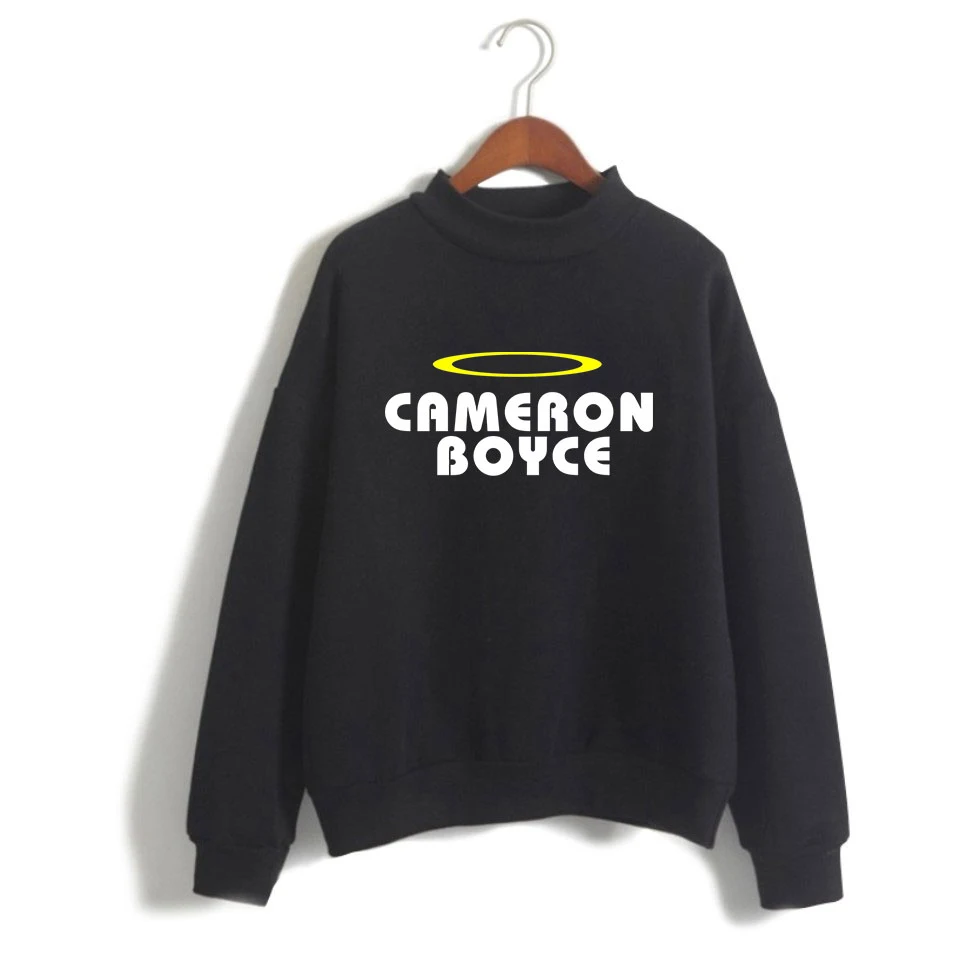 Женский свитер с высоким воротом Cameron Boyce пуловер в стиле хип-хоп принтом оверсайз