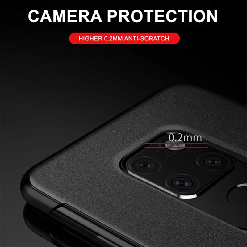 Кожаный чехол книжка KEYSION для Huawei Mate 20 10 P30 P20 Pro 20X Smart Touch View Window Cover полностью
