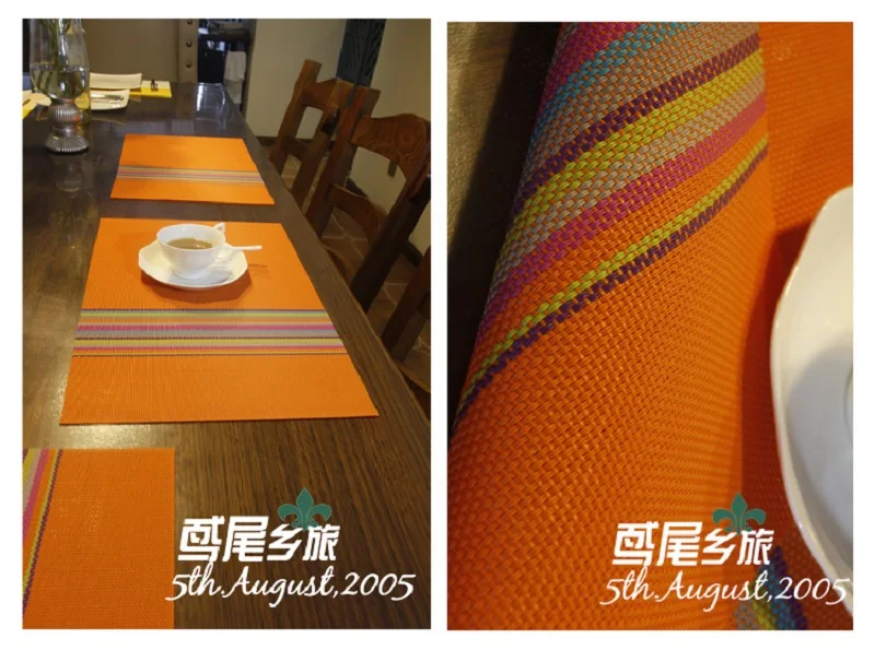 Оранжевые радужные конопляные грубые вязаные крючком хлопковые кружевные