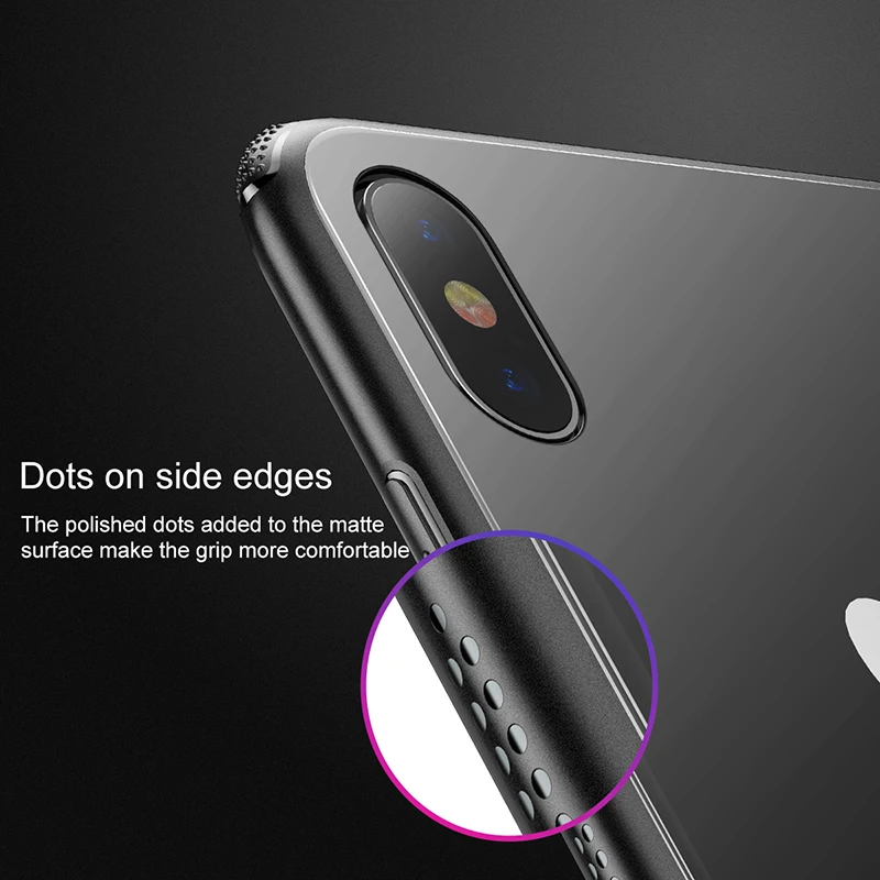 Роскошный чехол для телефона Baseus из закаленного стекла iPhone Xs XR Max защитные чехлы