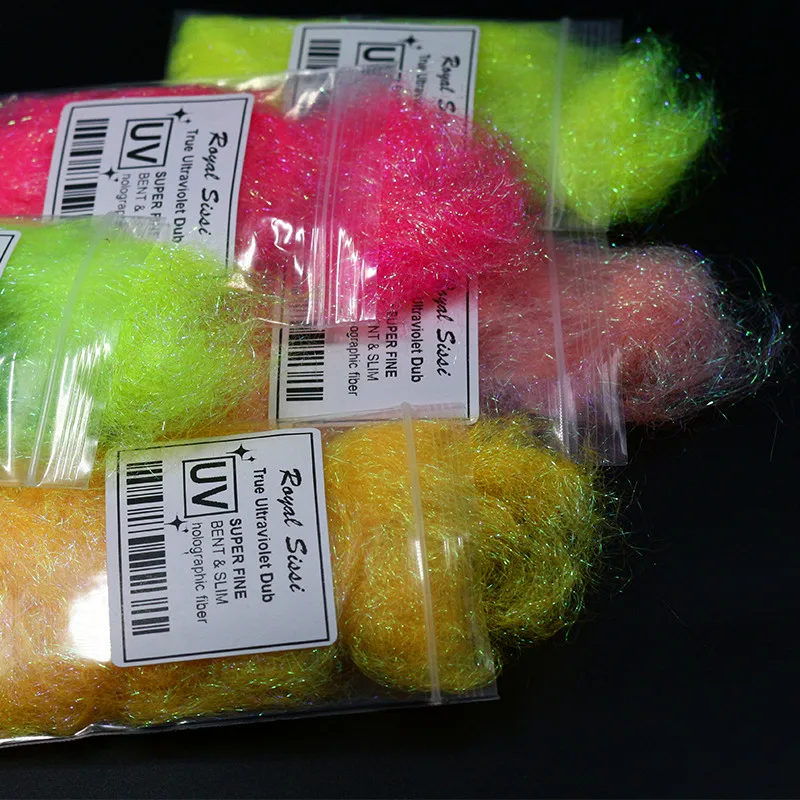 New 5 optional Colors Fly Tying UV ICE DUB ultraviolet sparkle Living Fibers ice dubbing fiber synthetic hair Fly Tying Material