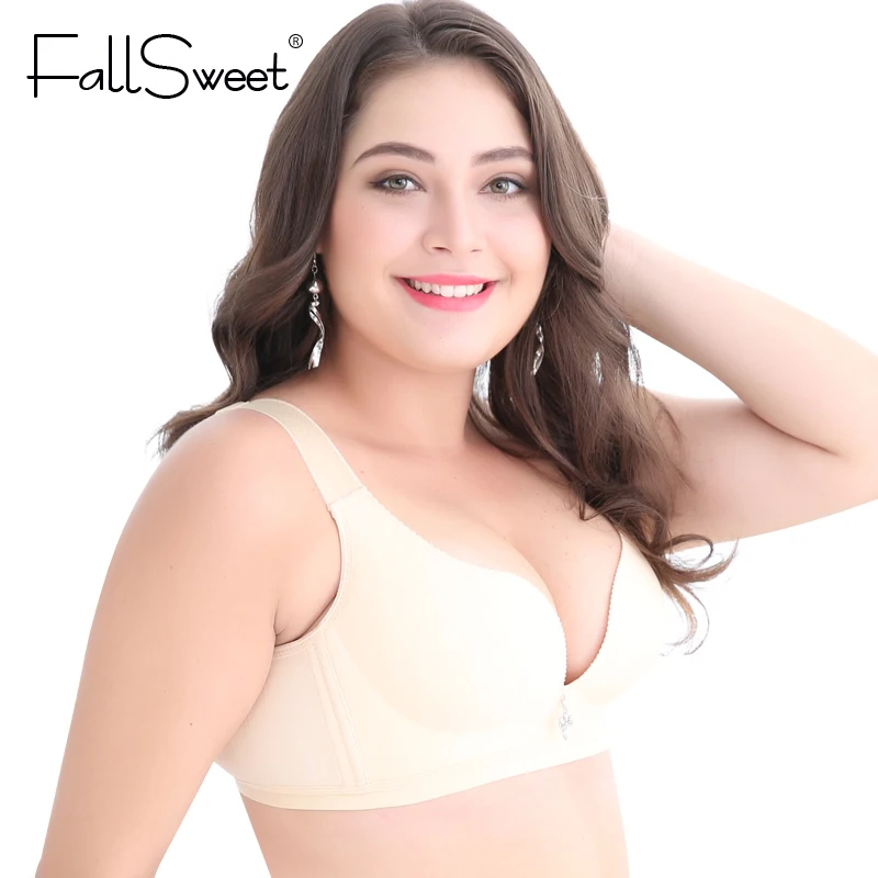 FallSweet бюстгальтер без проволоки для женщин бесшовный B C чашка пуш-ап широкий