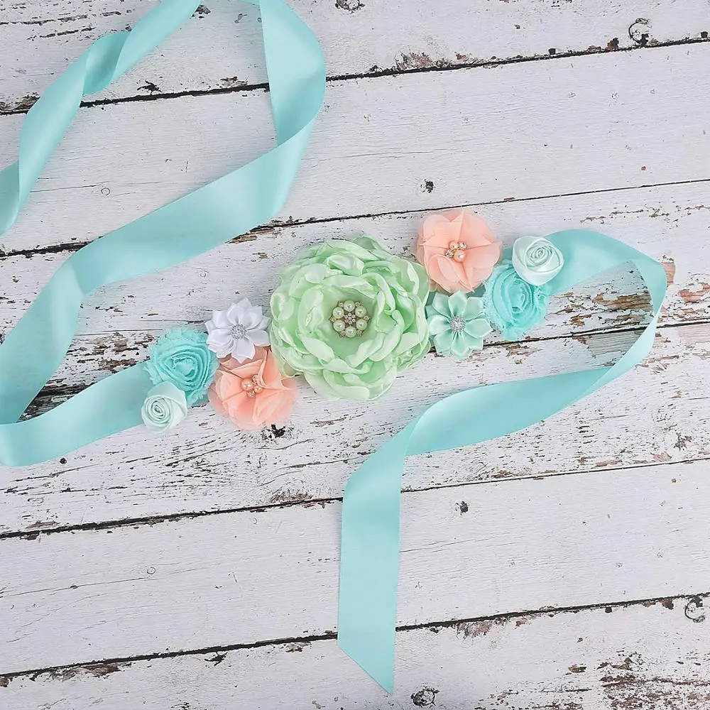 Необычные Для женщин с поясом цветком свадебное Пояс для живота Baby Shower вечерние