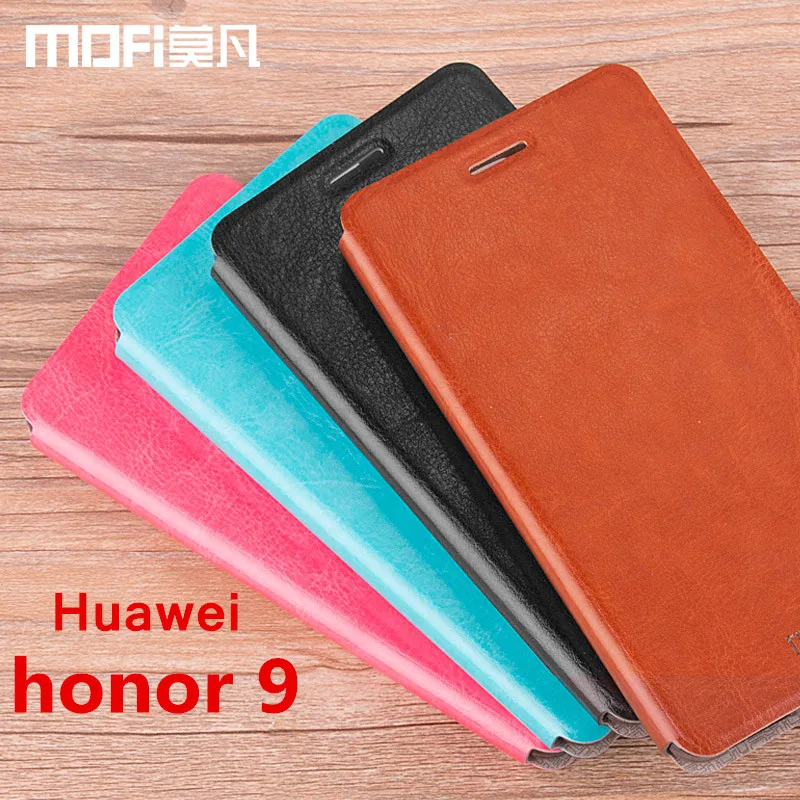 Honor 9 чехол huawei honor задняя крышка MOFI роскошный стильный кожаный книжка для бизнес