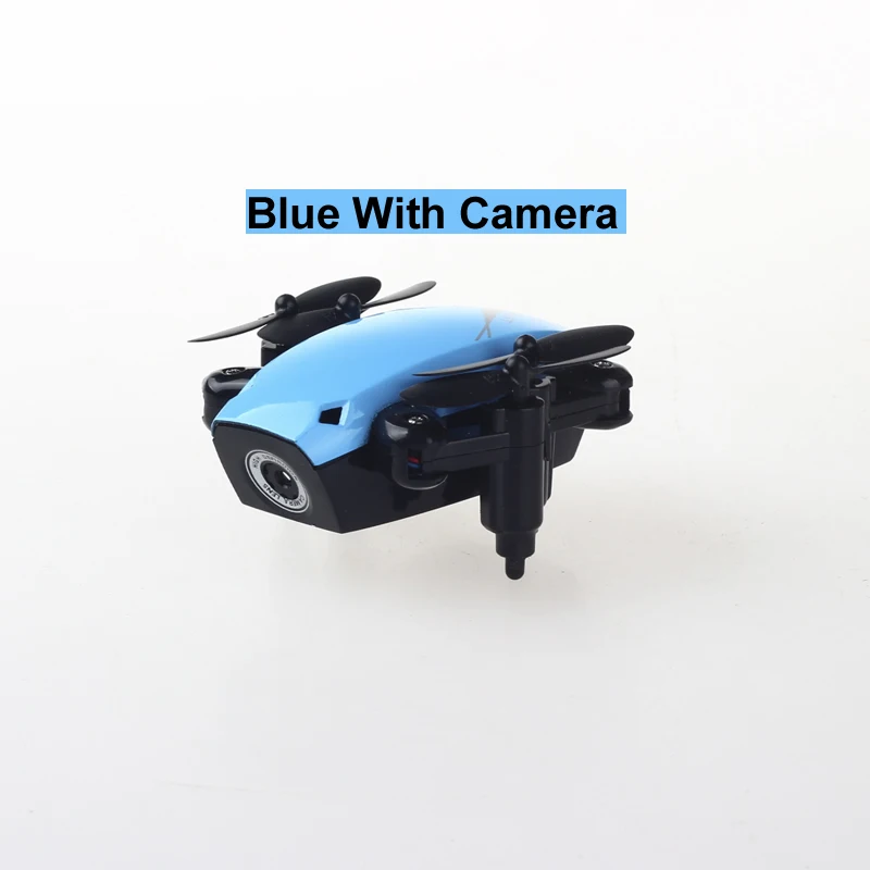 S9 S9HW складной мини RC Дрон Карманный Дрон с HD камерой удержание высоты Wifi FPV RC игрушки для детей как рождественский подарок NSWB - Цвет: Blue Camera