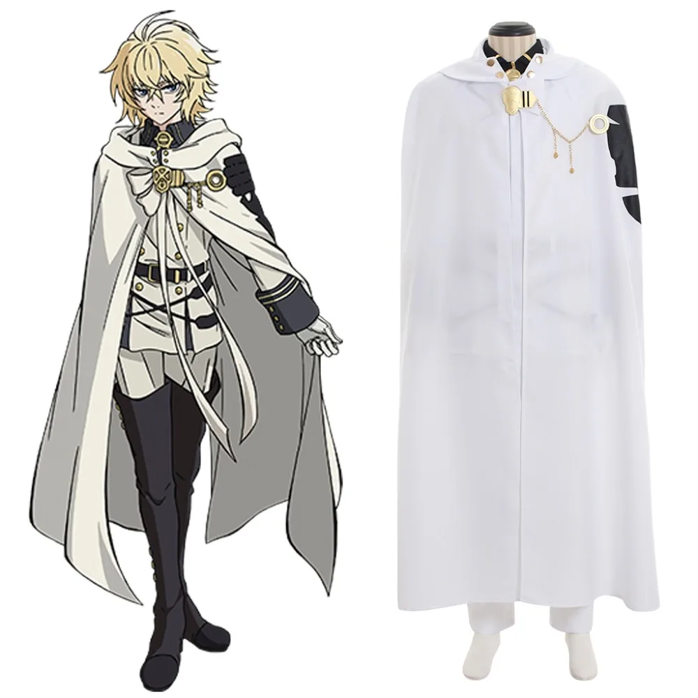

Seraph of the End Hyakuya Mikaela Cosplay Costume Military Uniform For Adult Halloween Custom Made L320