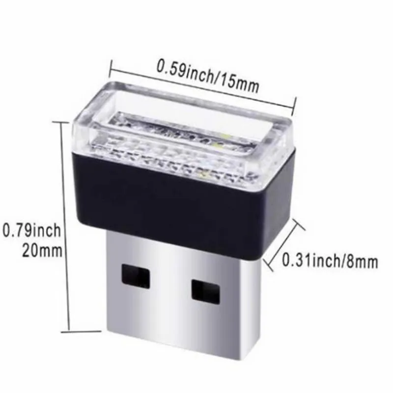 

1 шт. Универсальная Портативная USB Светодиодная лампа для автомобиля с подключением и воспроизведением, декоративная лампа для аварийного о...