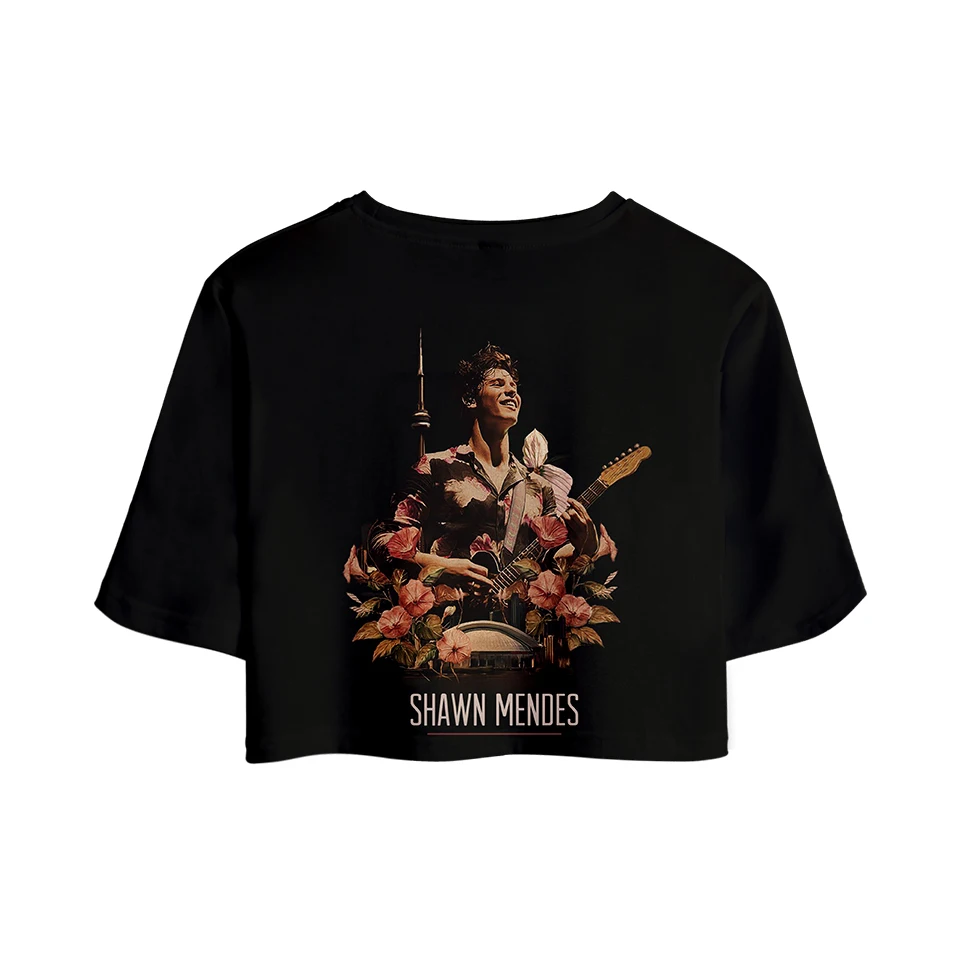 Shawn Mendes Объёмный рисунок (3D принт) футболка с короткими рукавами для женщин