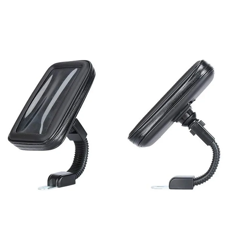 phone holder motorcycle mobile support case for iphone x 8 plus s9 gps waterproof bag for moto rear view mirror stand holders free global shipping
