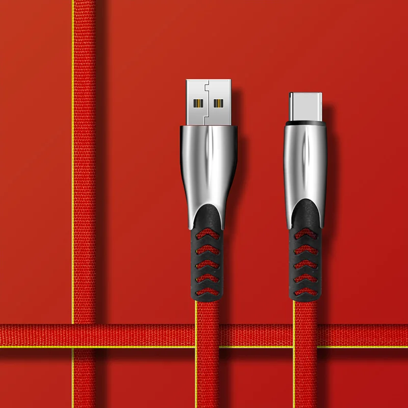 3A type c USB кабель USB C провод для быстрой зарядки для samsung Xiaomi huawei телефонный адаптер type-C usb-C кабель провод зарядное устройство 3 м type c - Цвет: Red
