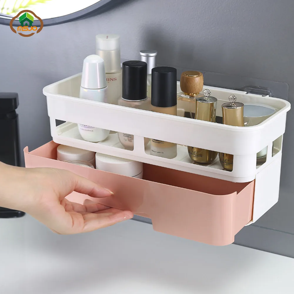 MSJO органайзер для макияжа ванной комнаты настенное крепление ящик дизайн