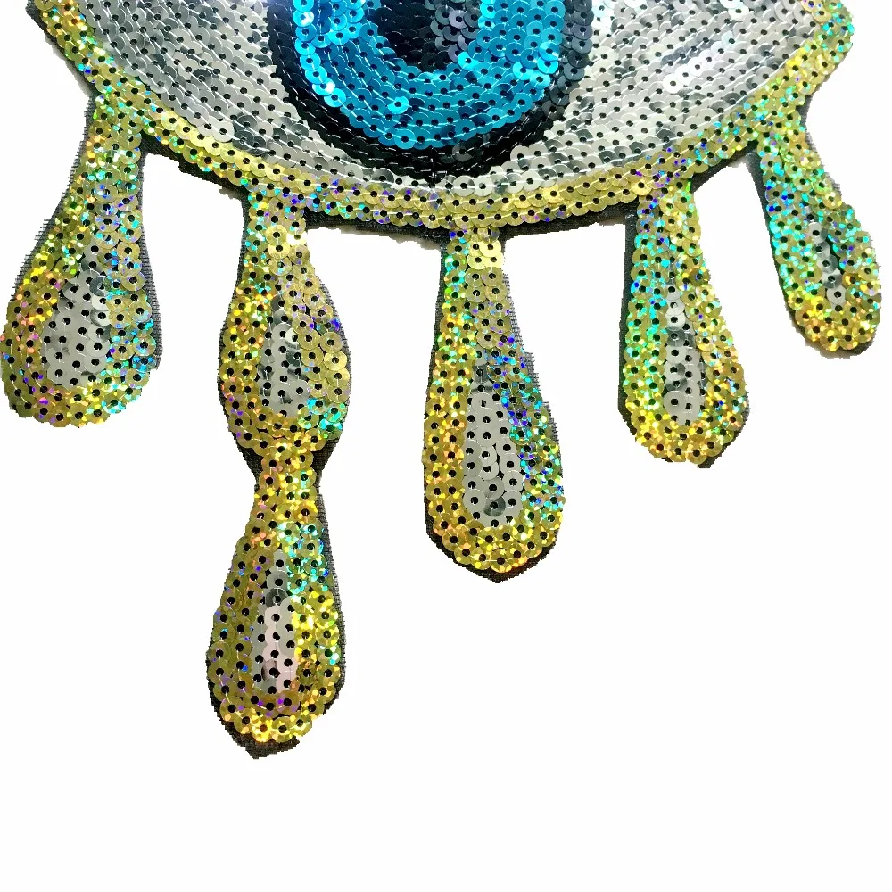 Золотые патчи с блестками для глаз 2 шт./лот вышивкой одежды|Заплатки| |