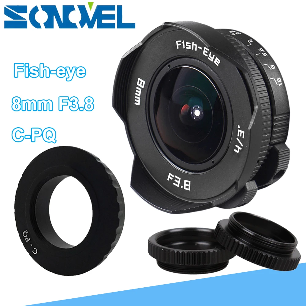 8 мм F3.8 рыбий глаз CCTV объектив Ручной широкоугольный Рыбий фокусное расстояние