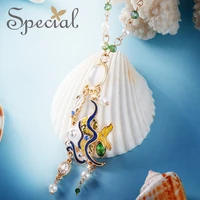 special new fashion chokers necklaces pendants enamel shell starfish statement necklace summer jewelry gifts for women s1876n