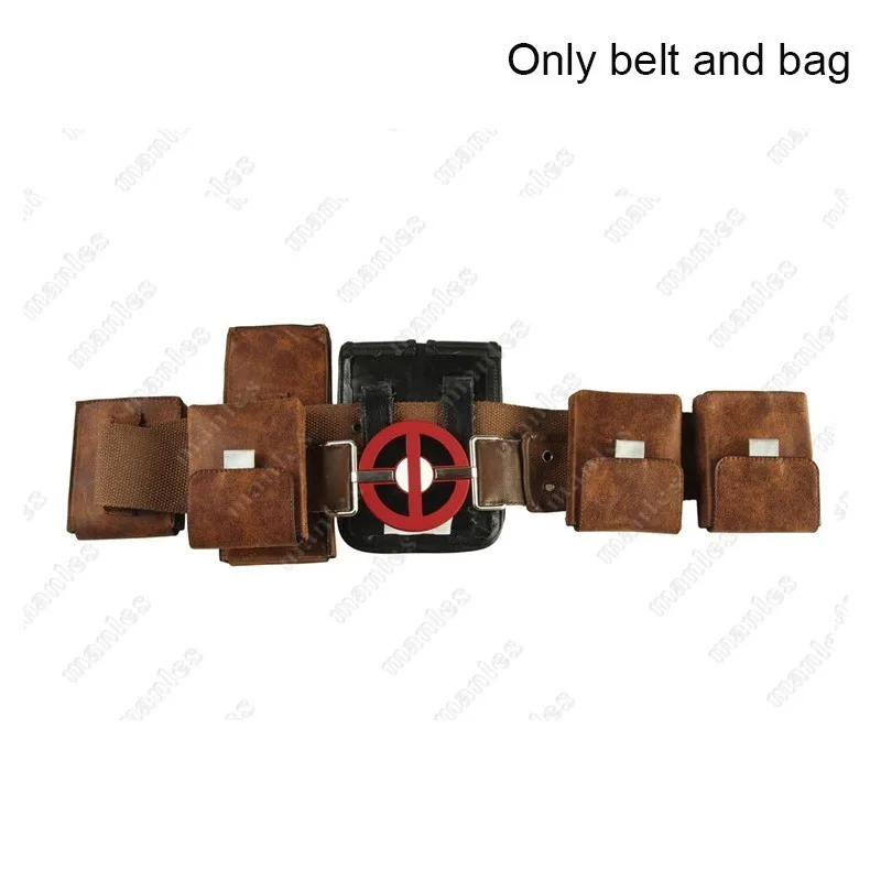 Only belt Фильм Дэдпул 2 однажды на костюм дедпула Уэйд Уинстон Уилсон косплэй карнавал Хэллоуин Кожа интимные Аксессуары комбинезон только - Цвет: Only belt