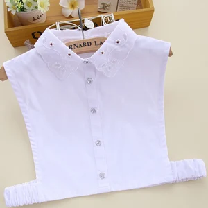 Рубашка с медведем, Комфортная рубашка с искусственным воротником и цветочной бабочкой, со съемным украшением из бусин