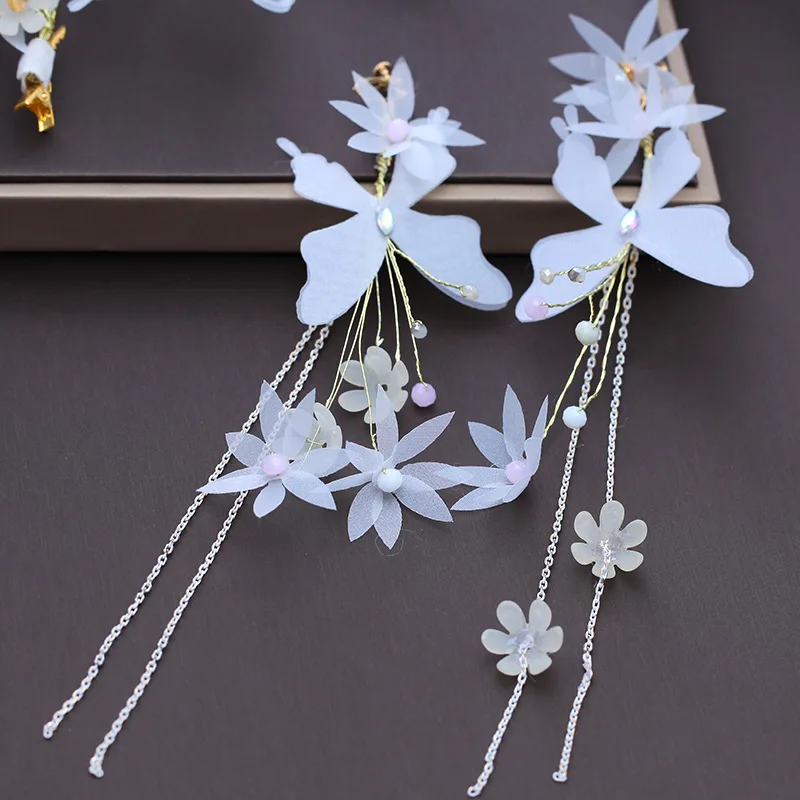 Набор сережек и бабочек для женщин комплект с супер феями цветов ручной головной