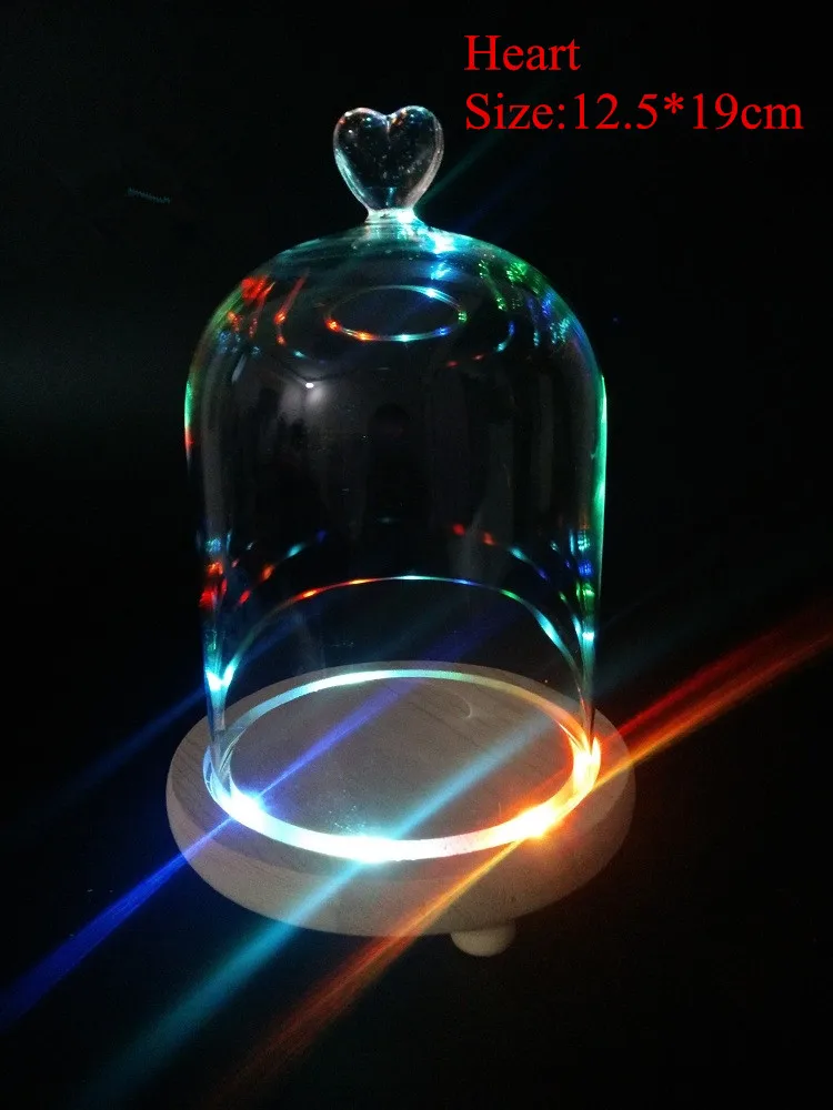 Круглые стеклянные вазы DIY вечная Цветочная стеклянная ваза деревянная основа RGB