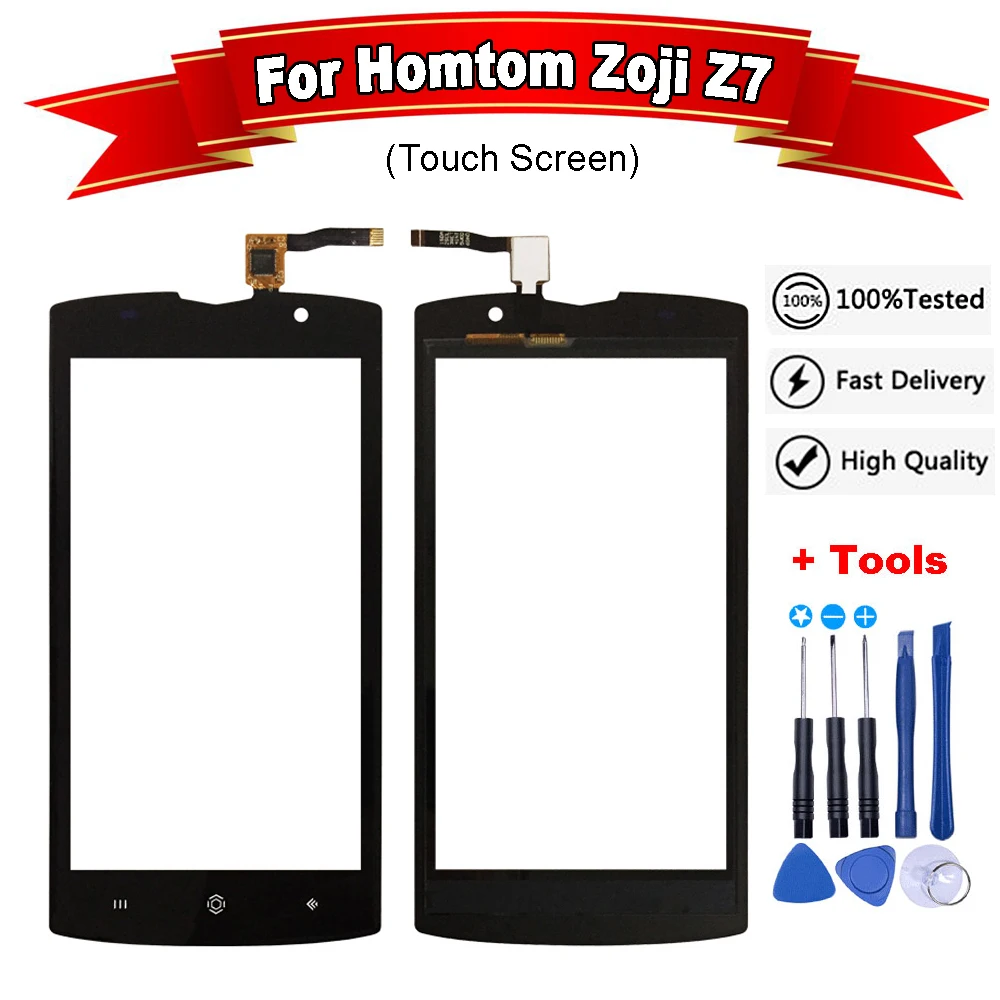 Для Homtom Zoji Z7 сенсорный экран стеклянная панель 5 0 дюймов для Передняя дигитайзер