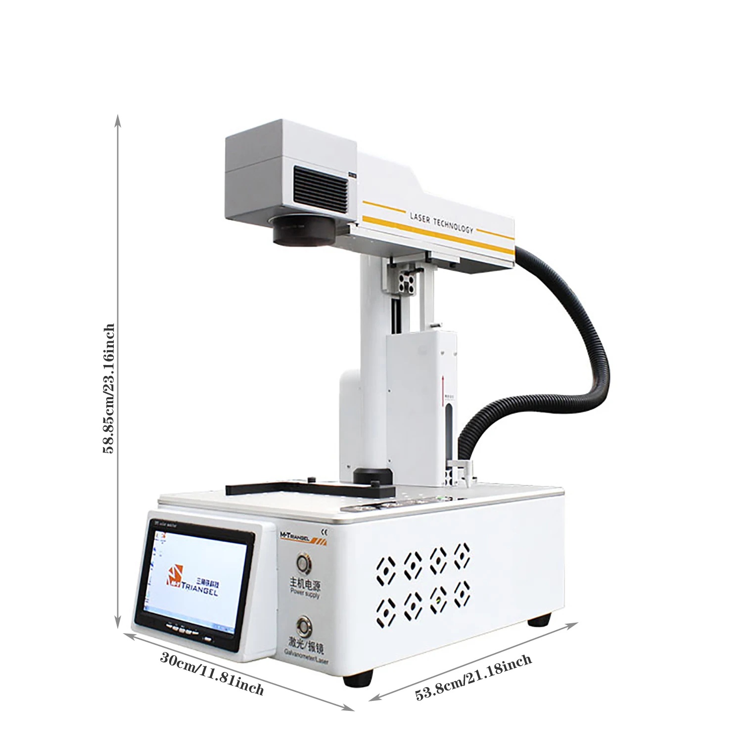 M-Triangel Pgones 20 Вт с ПК высокоскоростной лазерный гравировальный станок DIY CNC гравер