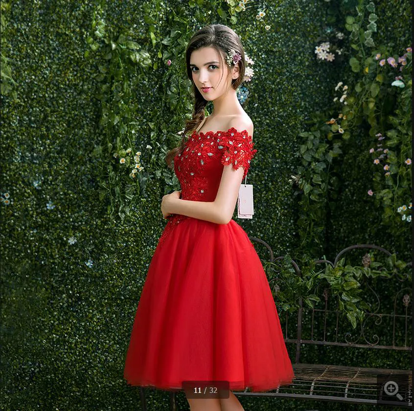 Красное Кружевное фатиновое Короткое свадебное платье для девочек сексуальное с