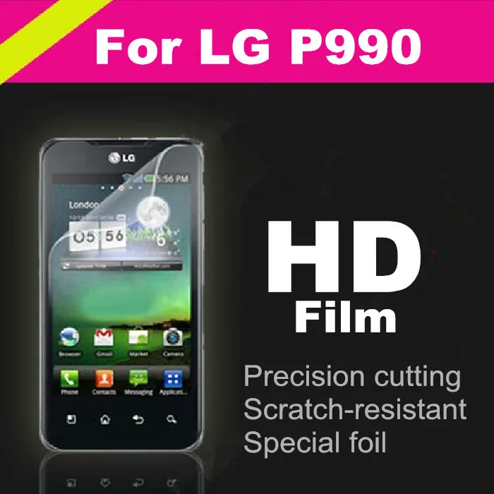 CN 3pcs/lot LCD Screen Protector For LG P990 Imported Material Individually Packaged Retail Free Shipping | Мобильные телефоны и