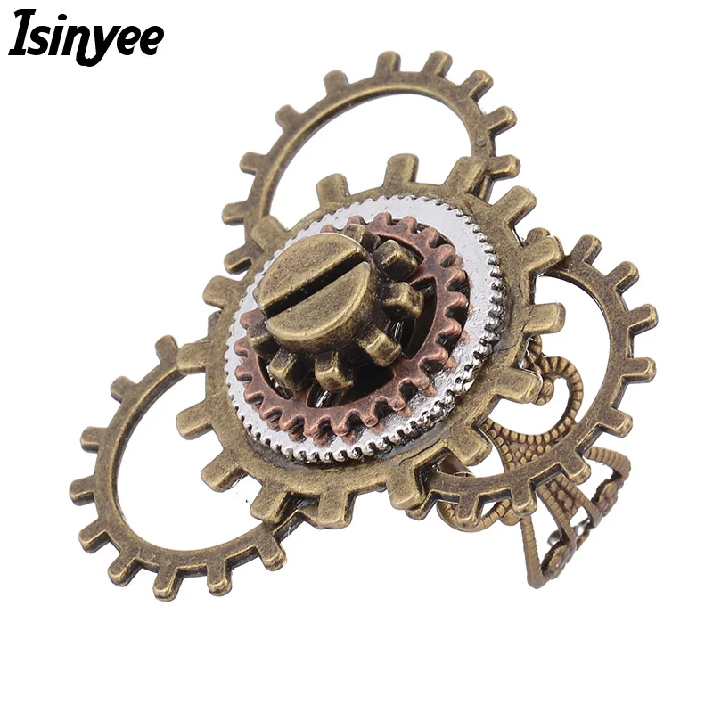 Модные регулируемые кольца ISINYEE с винтом и будильником для женщин девушек 2017