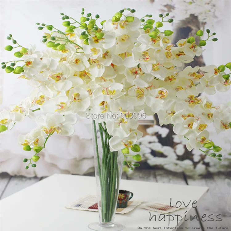 Goedkoop Spr 30 Stks/partij Kunstmatige Vlinder Orchidee Zijde Bloem Bruiloft Tafel Centerpieces Bloemen Decoratie Zelfs Planning Gratis Verzending