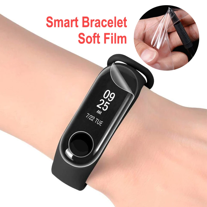 Защитная пленка на весь экран для Xiaomi Mi Band 3 2 4 не закаленное стекло 5 шт. |