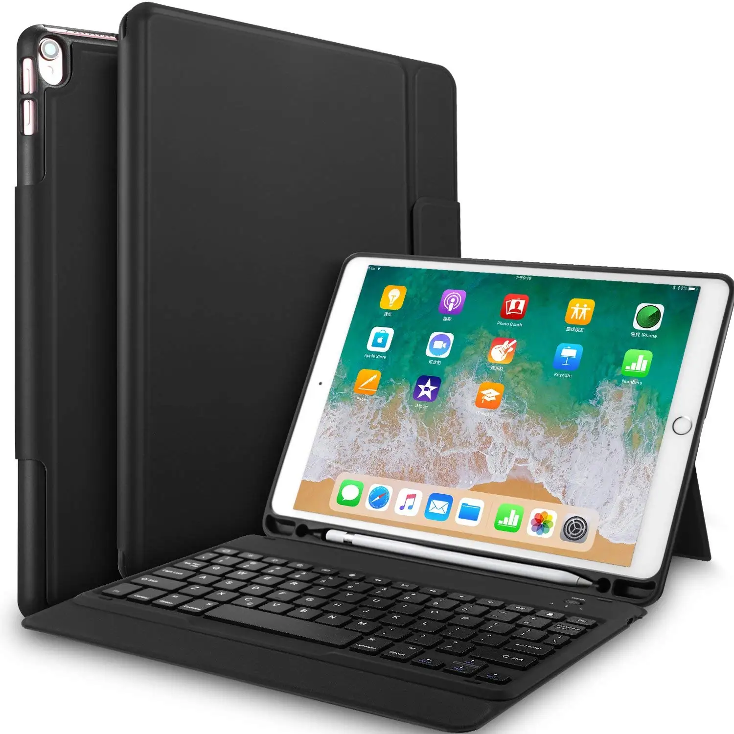 Для iPad Air 3 10,5 чехол-подставка для клавиатуры с держателем для карандашей для Apple iPad Pro 10,5 Air 3 10,5 дюймов чехол Беспроводная Клавиатура