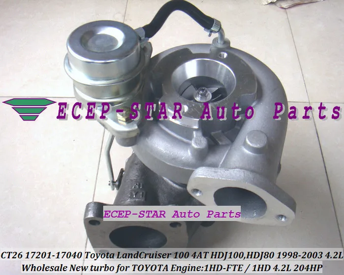 Турбокомпрессор CT26B 17201 17040 для Toyota Coaster HDB50 HDB51 Land Cruiser 100 4AT HDJ100 1HD FTE HDJ80 1998 07 4.2L