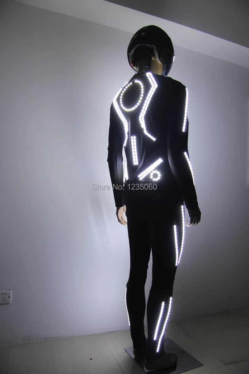 Новый дизайн 2020 светодиодный костюм робота светящаяся одежда светодиодные