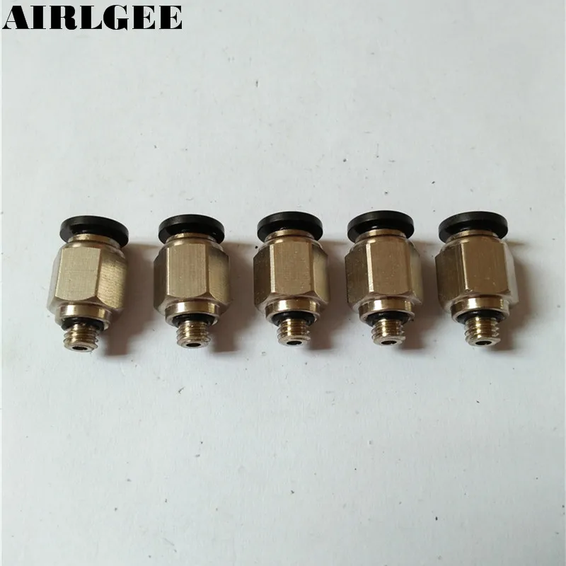 5 шт. высококачественный Пневматический воздушный Коннектор с наружной резьбой 4