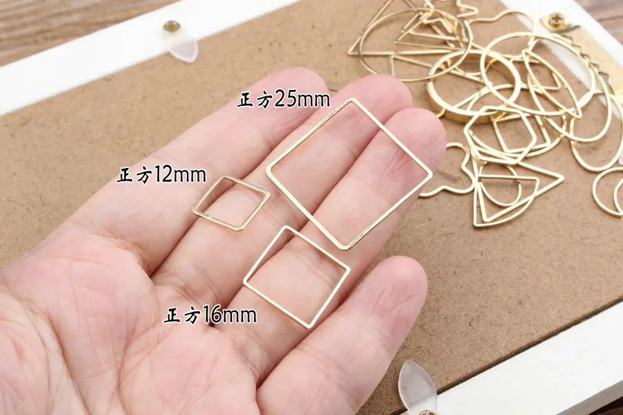 Ritoule DIY геометрические треугольные медные золотые серьги zhengfangyuan минималистичные