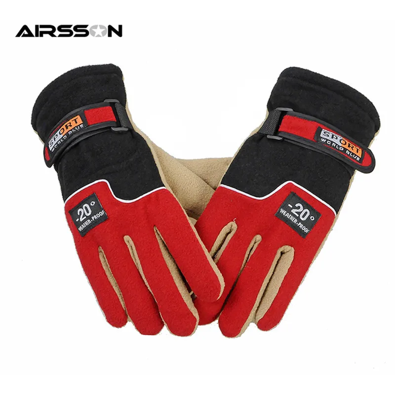 Outdoor Winter Sports Warm Fleece Full Finger Gloves Hunting Breathable Cycling Motorcycle Ski Snowboard Anti-skid Luva Ciclismo