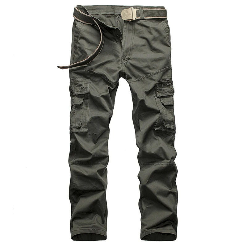 2018 Mens Military Tactical Loose Multi Pocket Militar Cargo Pants Camouflage Combat Army Trousers With Pockets | Мужская одежда