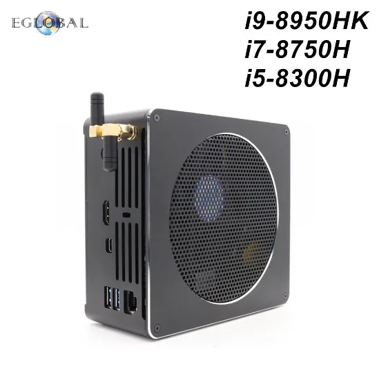 Игровой ПК Intel i9 8950HK 6 ядер 12 потоков Мб кэш памяти мини сервер компьютер 2 * M.2 DDR4 2666