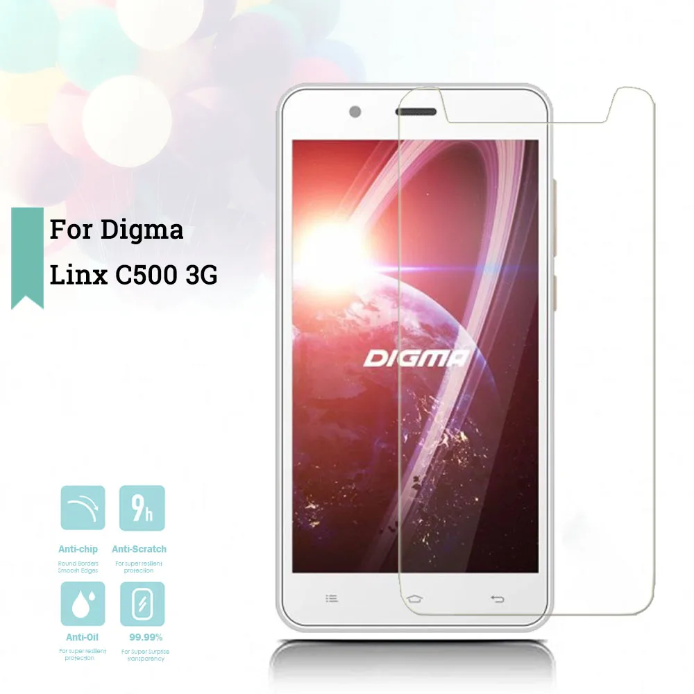 2.5D 0 26mm ультра тонкий закаленное Стекло Digma Linx C500 3g закаленного протектор пленка